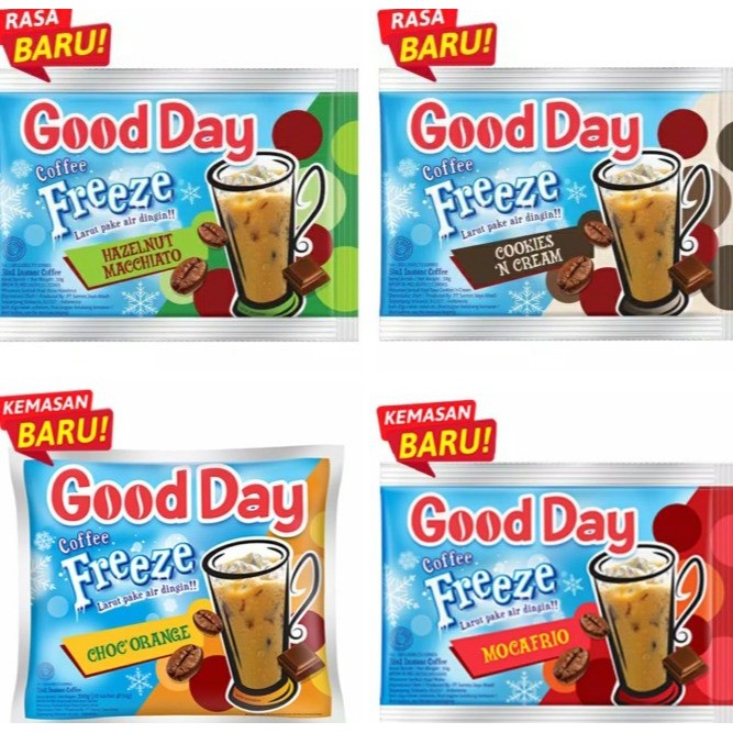 

Good Day Coffee Freeze 30 Gram ( Isi 5 Sachet )