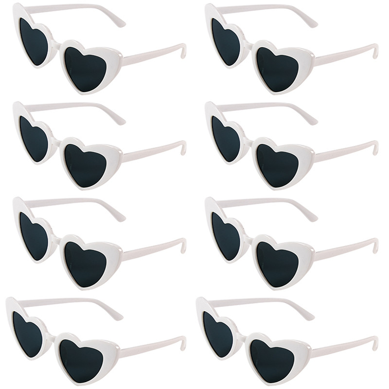 

6/8Pcs Bachelorette Hen Party White Pink Sunglasses Heart Glasses Bride To Be Bridesmaid Gifts Wedding Bridal Shower Decors