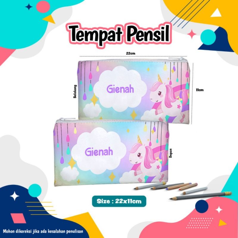 

tempat pensil anak sekolah karakter lucu dan keren gratis custom gambar