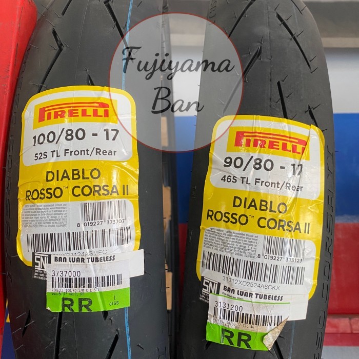 Ban Pirelli Diablo Rosso Sport 90/80 100/80 - 17 Ring 17 TUBELESS - 90/80