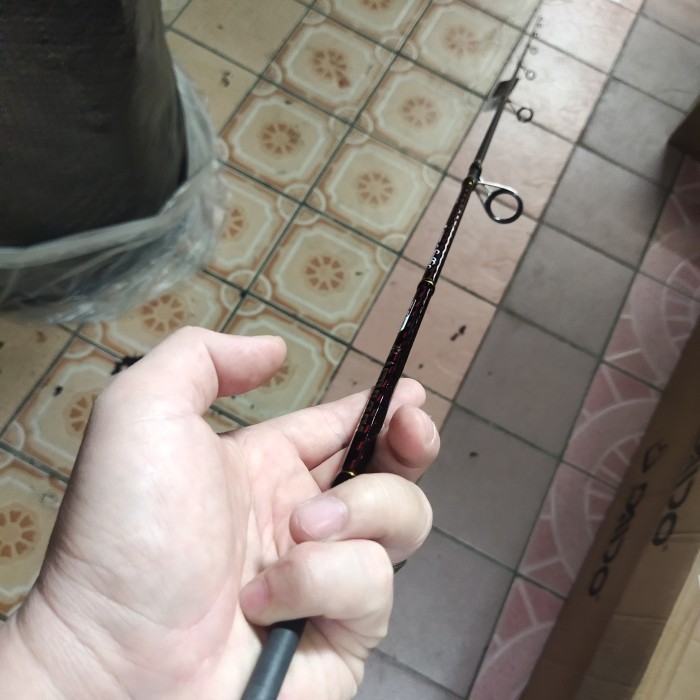 ujung joran saja untuk daido kraken jigging carbon spinning sp 602 - ujung nya saja, pro seri pe 3 5