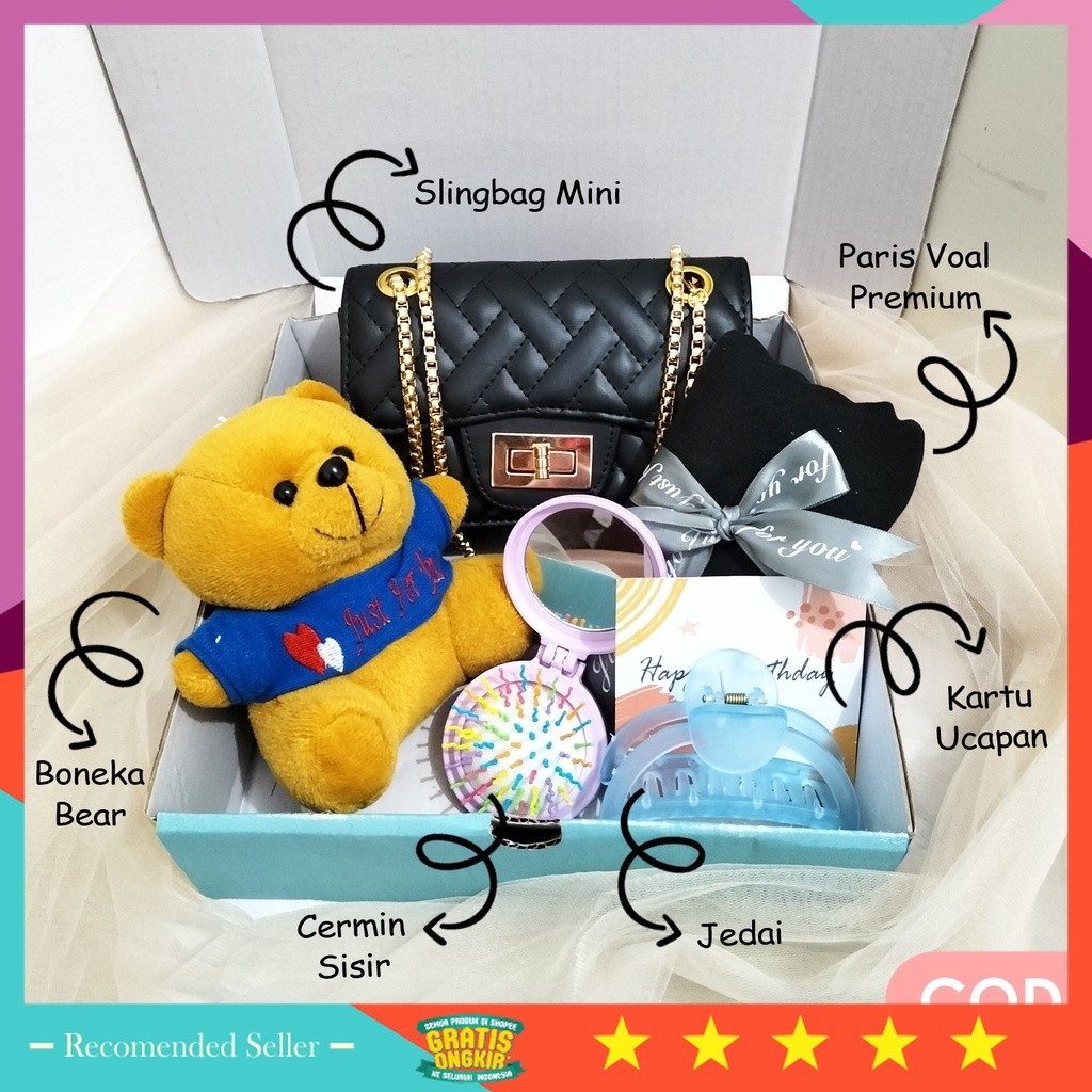 

Kado Natal tahun baru happy new years bagus murah unik / Hampers kado ulang tahun wanita set shoulder bag hadiah pernikahan kado anniversary hadiah ultah
