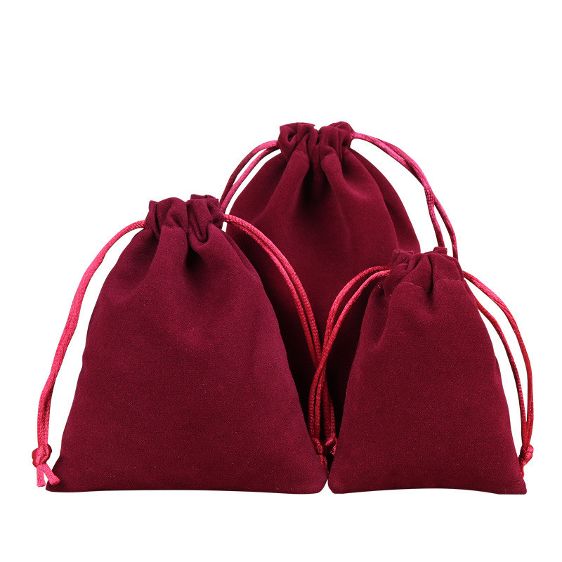

10 Pcs/Lot Christmas Party Gift Package High Quality Multi Colors Velvet Jewelry Bag Wedding Candy Luxury Small Drawstring Pouch