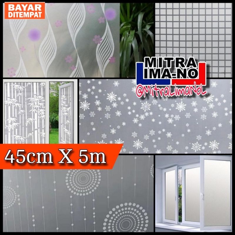 Sticker Kaca / Sandblast [45cm X 5meter] Jendela Pintu Rumah