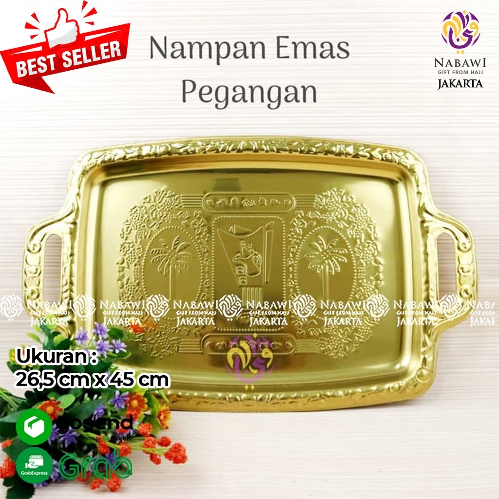 Nampan Emas Pegangan Baki Emas Talam Oleh Oleh Haji Umroh Jombang
