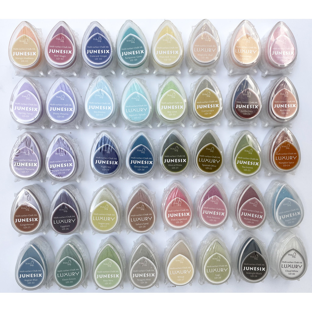 

40 Colors Eyes Shape Pigment Chalk Ink Pad Water Drop Sticky Inkpads For Stamping/Shrink Film/Decorating