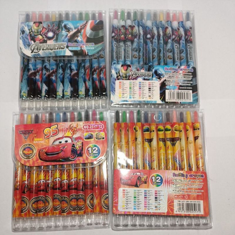 

Crayon putar panjang body besar sangat bagus 1 pack 12 warna