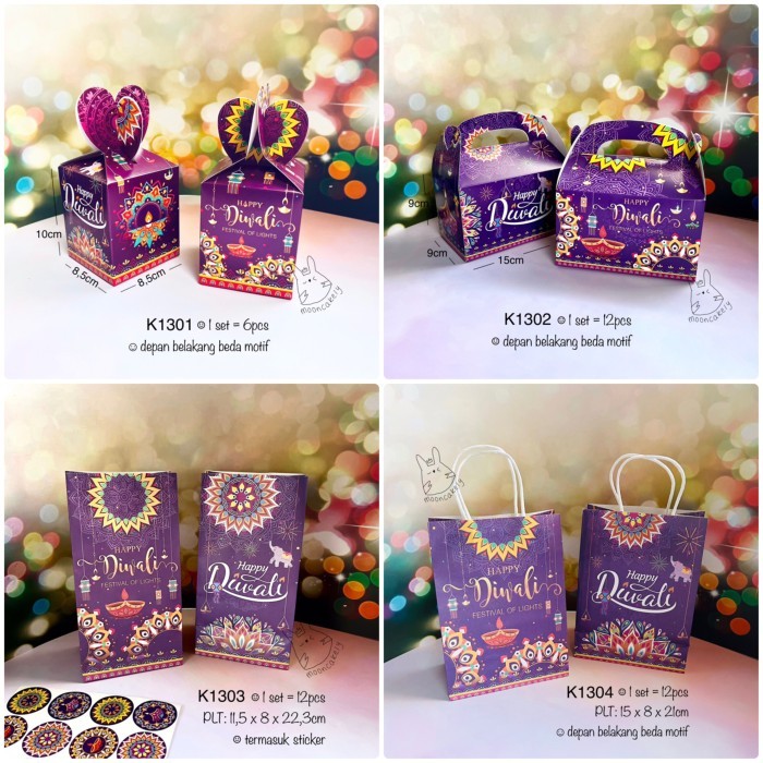 

Kotak Diwali| Hindu Deepavali Box Hampers| dus Goody Bag Packaging