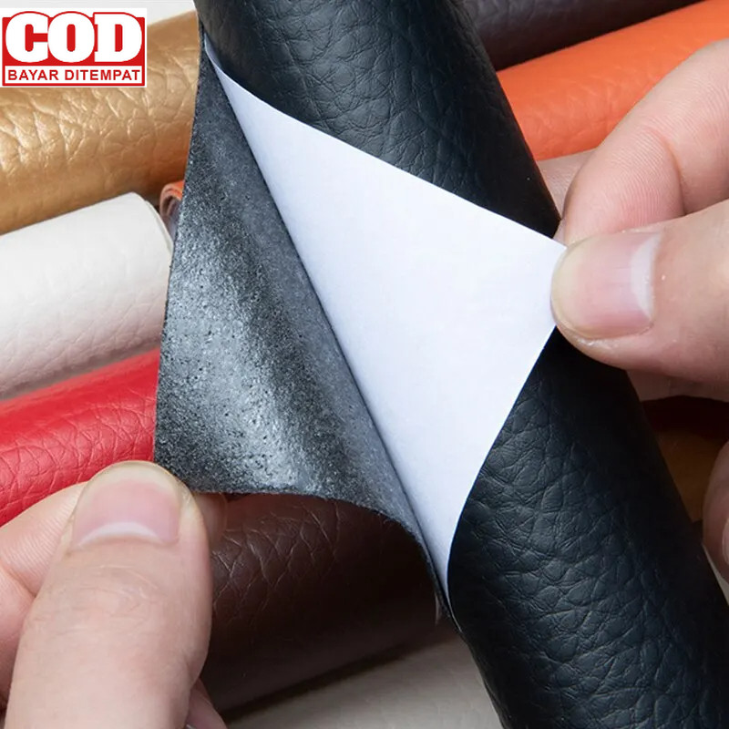Stiker Kulit Sintetis Berperekat untuk Perbaikan Sofa Tambalan Furnitur Stiker Kursi Meja Tas Tempat