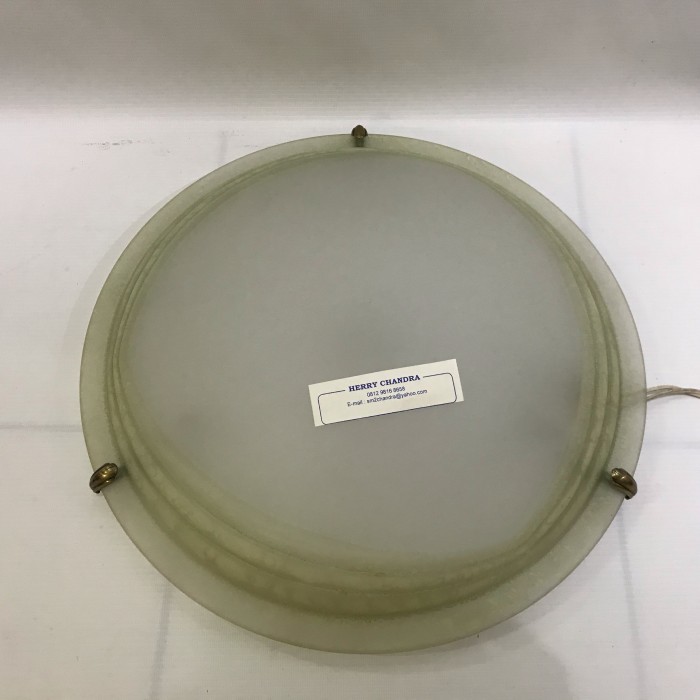 Lampu Led plafon bulat kaca kancing 3 Lampu 324010