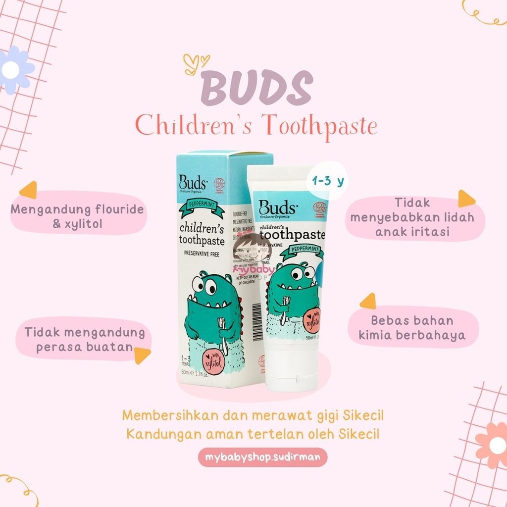 Buds Organic - Children's Toothpaste 1-3 years / pasta gigi / odol