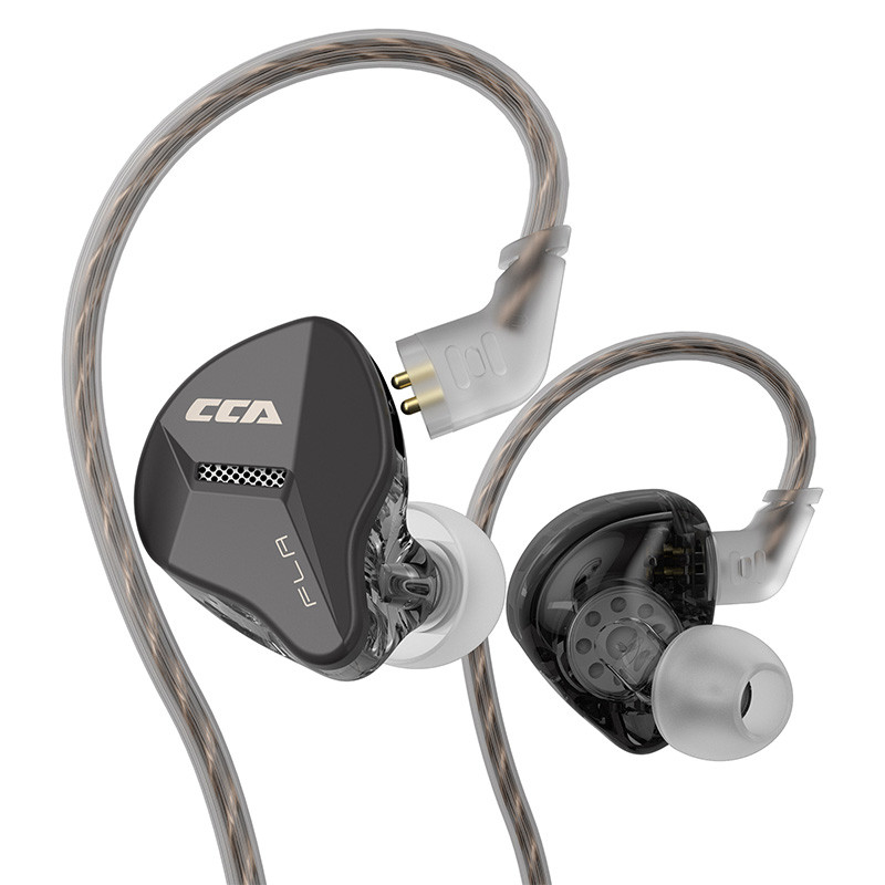 CCA FLA Metal HiFi Wired Headset In Ear Monitor Earbuds Headphones With Microphone Bass Game Music O