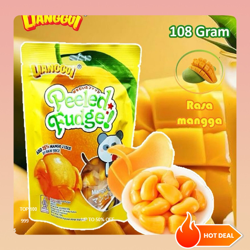 

[Harga promosi diskon]HALAL LIANGGUI PERMEN LUNAK VIRAL ANEKA RASA BUAH Peeled Fudge 4 rasa (mangga, jeruk, strawberry, lychee) Jellybean fruity Permen jagung Manis Permen jelly Camilan kantor Camilan santai Pesta makanan Makanan halal Yang manis