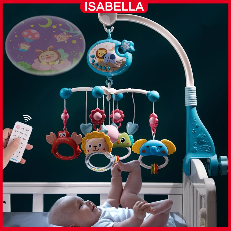 ISABELLA Remote Control Memutar Bel Tempat Tidur / Crib Bell Toys / Crib Hanging Toys / Mainan Tidur