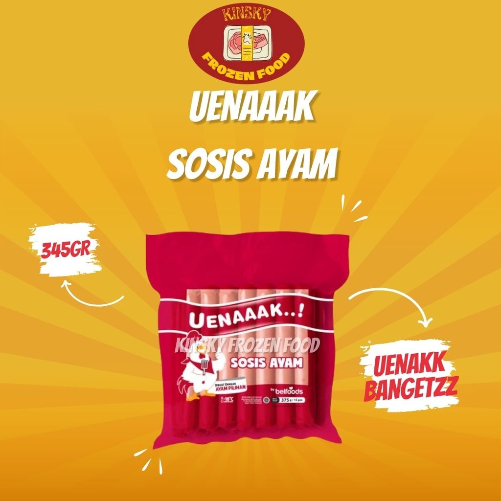 

BELFOODS UENAAAK SOSIS AYAM 345GR