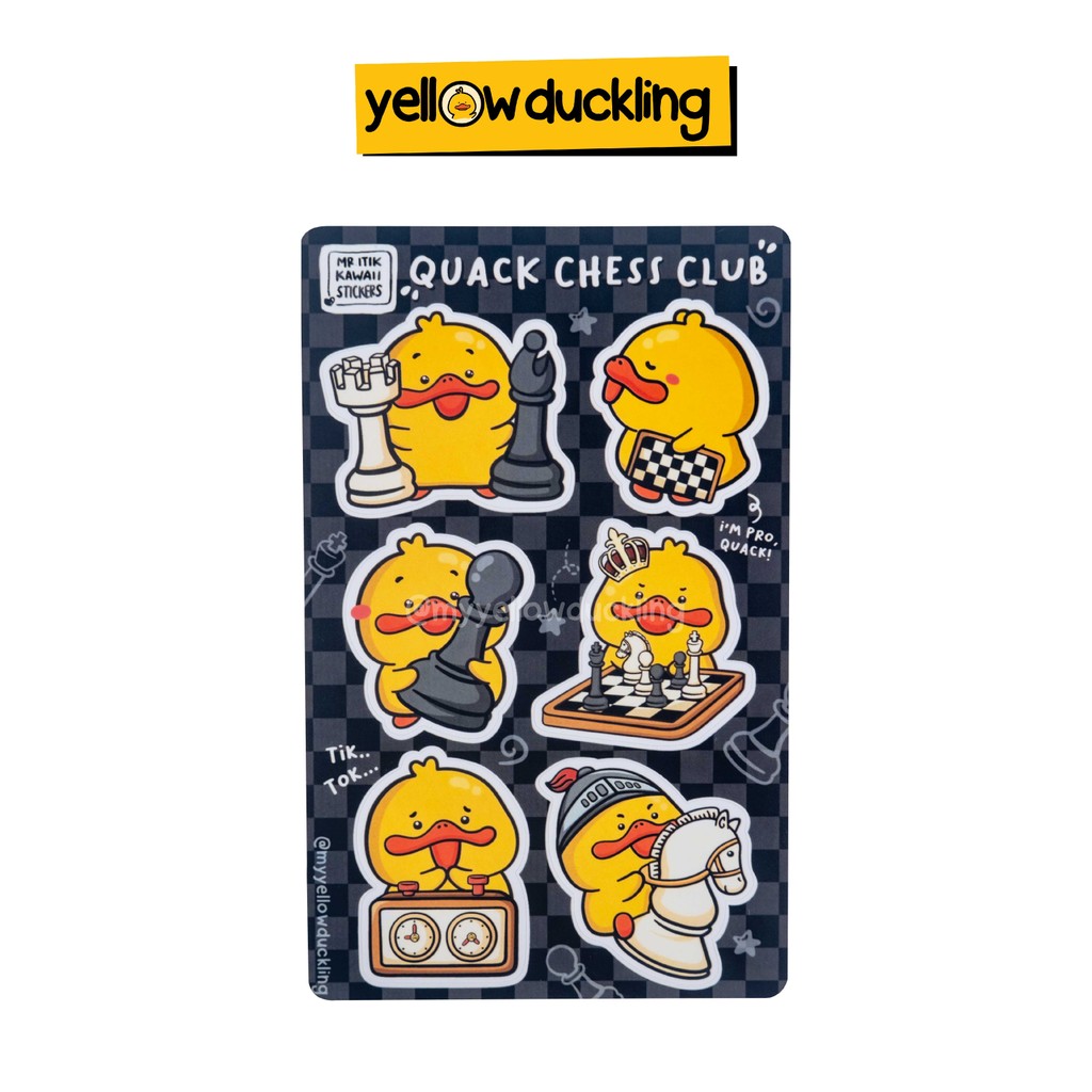 

STICKER - ITIK QUACK CHESS CLUB - YELLOW DUCKLING
