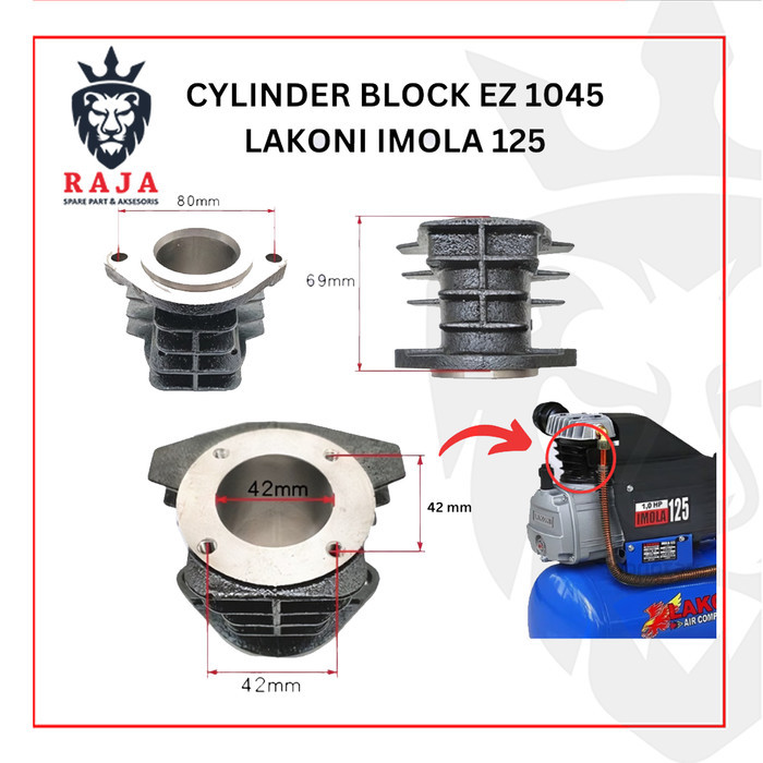 Cylinder Casting Portable EZ 1045 Cylinder Block Lakoni Imola 125 kompressor Angin