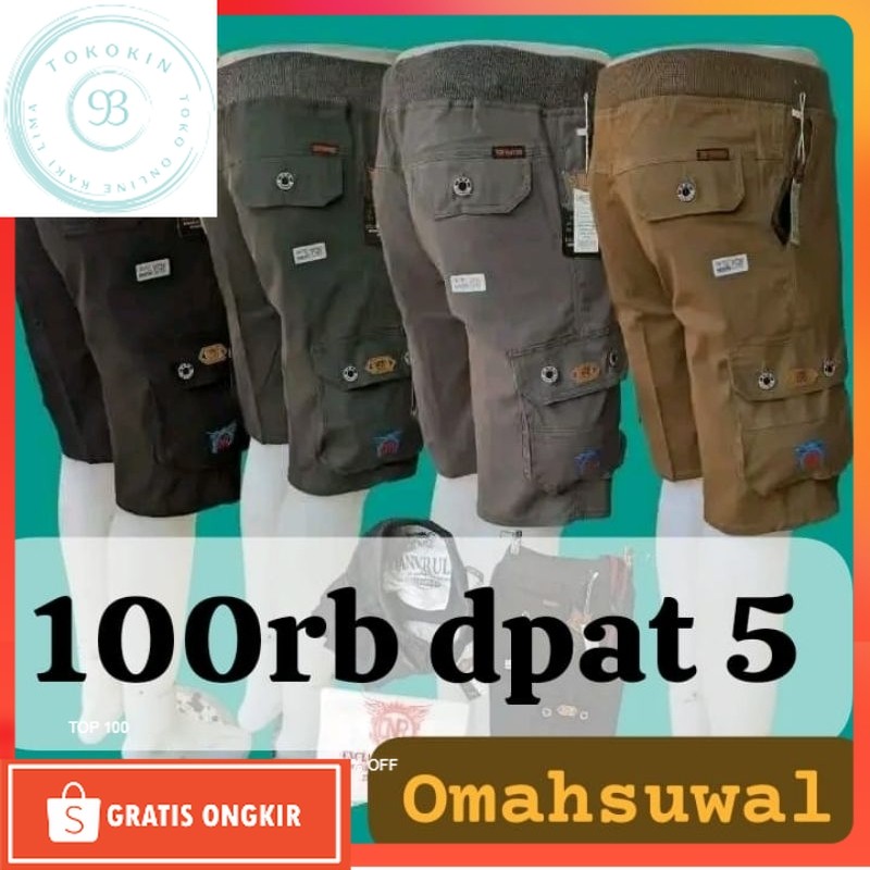 Celana Cargo Terkini celana pendek cargo pria super jumbo celana pendek kompol big size celana cargo