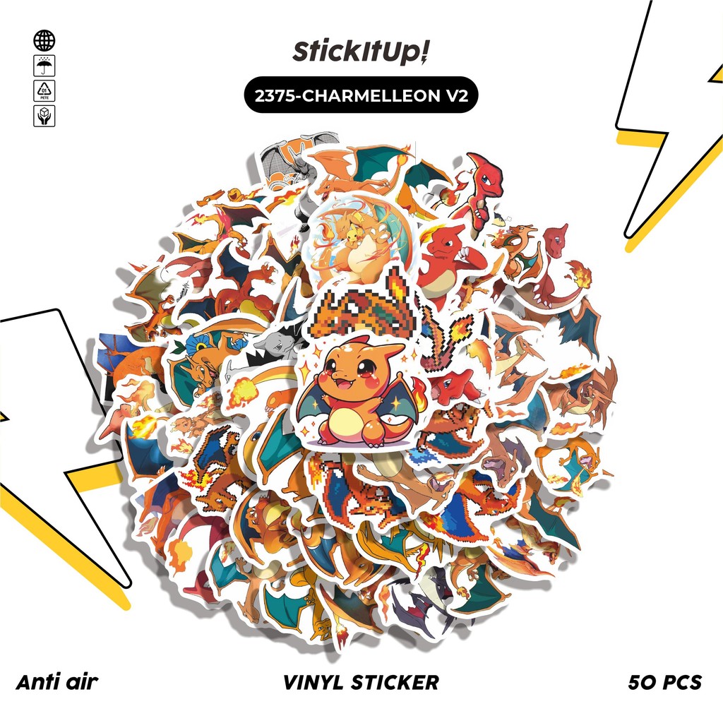 

COD✨ 50 Pcs Sticker Pack CHARMELLEON V2 Lucu Aesthetic Vynil Waterproof untuk Freebies Sticker Buku Journal Casing HP Laptop