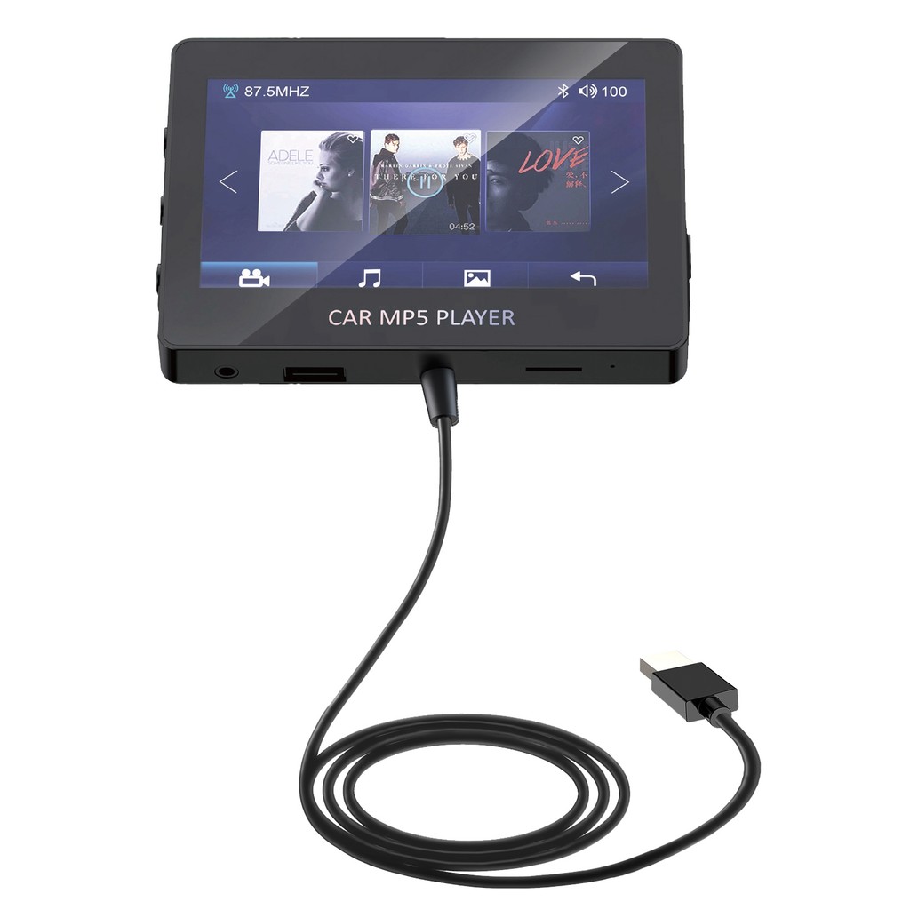 Car MP5 Player Bluetooth 5.0 FM Transmitter Support TF U Disk Music Player Car Player Car Electronic