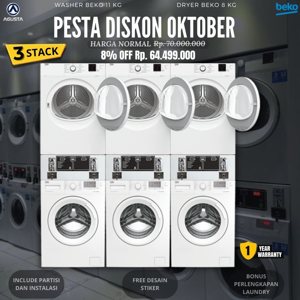 mesin laundry beko koin spesial oktober