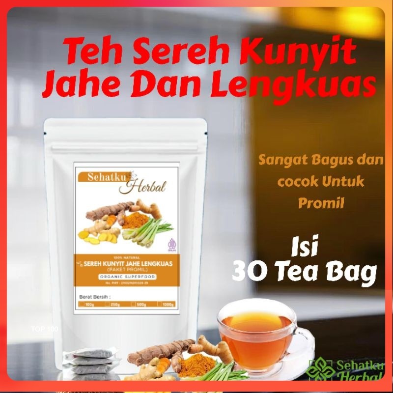 

Teh Sereh Kunyit jahe dan Lengkuas isi 30 tea bag