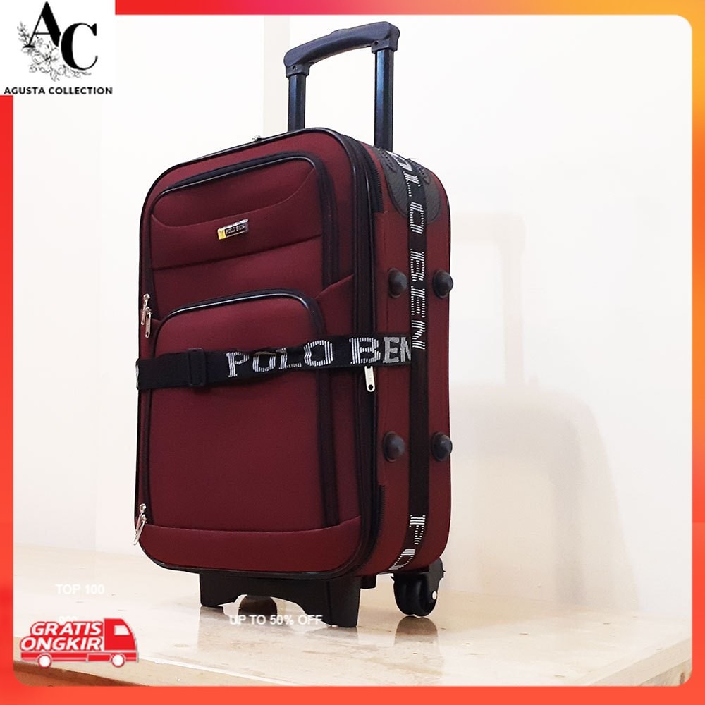 Koper Terkini / Koper Kain Polo 24inch Random,High Quality,Harga termurah