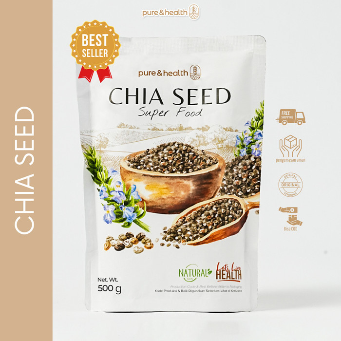 

Biji Chia Seed 500g Organik Black Chiaseed Natural Super Food