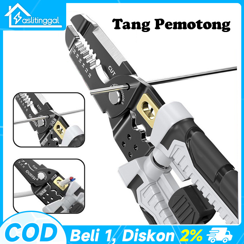 Tang Pemotong Alat Tang Kupas Kabel Pemotong Kabel Multifungsi  Tangan Pemotong Stripper