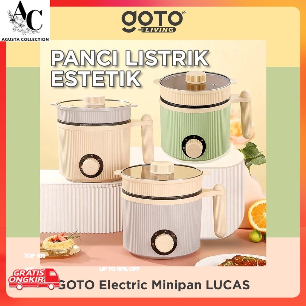 Alat Masak Lengkap / Goto Lucas Panci Listrik Mini Fry Pan Hotpot Elektrik Kukus Serbaguna