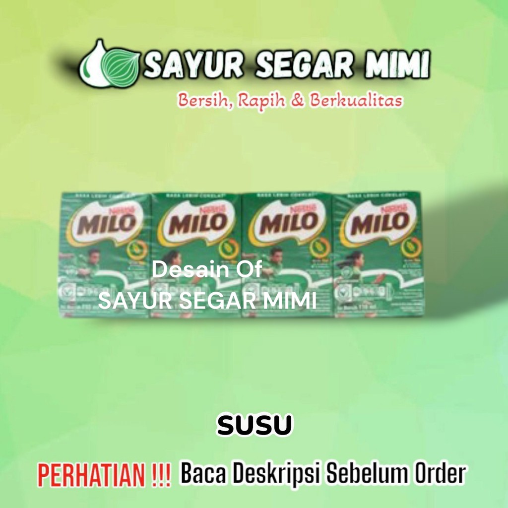 

SEMBAKO - MILO UHT 110ml MULTI PACK ISI 4pcs - Sayur Segar Mimi