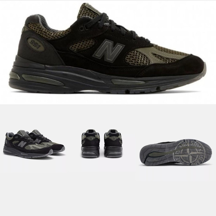 (100% Original Quality Material) Sepatu New Balance NB 991 Stone Black