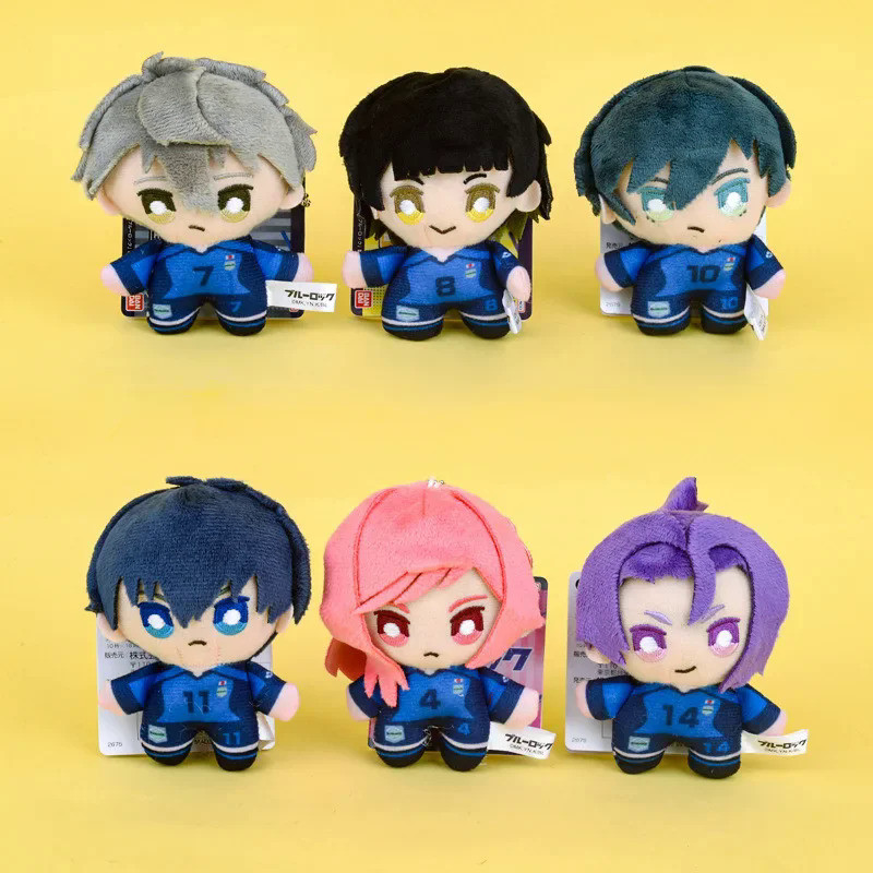 2024 New 10cm Blue Lock Plush Pendant KeyChain Isagi Yoichi Nagi Seishiro Mikage Reo Rin Itoshi Itos