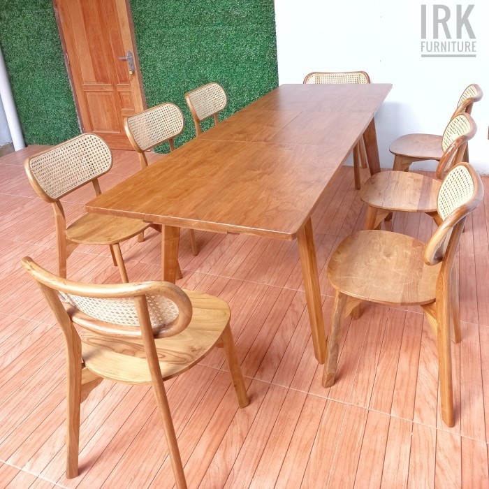 Set meja makan 8 kursi, meja makan jati minimalis by Gufu Furniture| Mebel Jepara