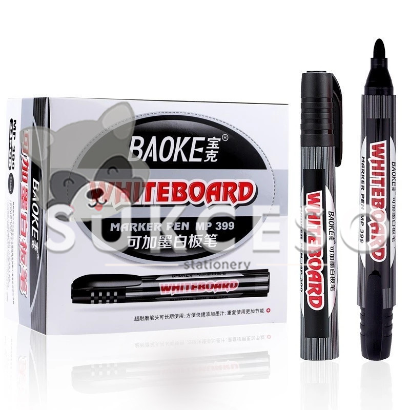 

BAOKE Spidol Papan Tulis MP399A Black / White Board Marker SATUAN Murah