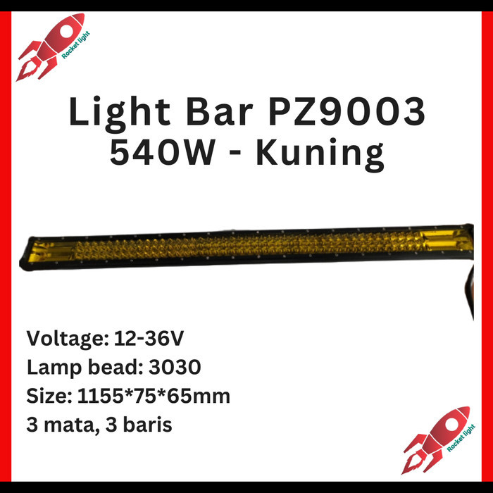 Lampu Sorot LED Bar Mobil LED Light Bar Offroad Runlai 540 watt kuning