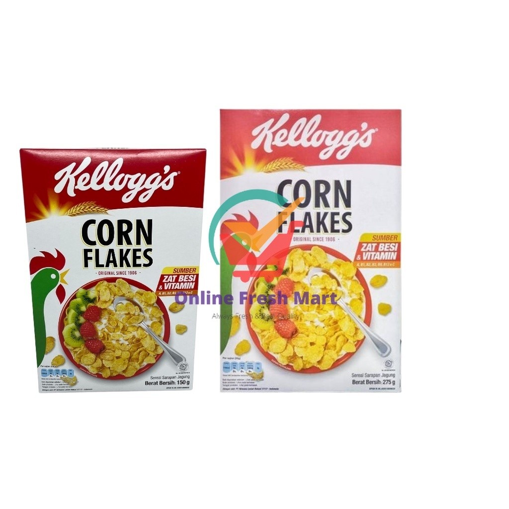 

Kelloggs Kellogg's Corn Flakes Cereal Sereal Jagung Pipih - Online Fresh Mart Denpasar