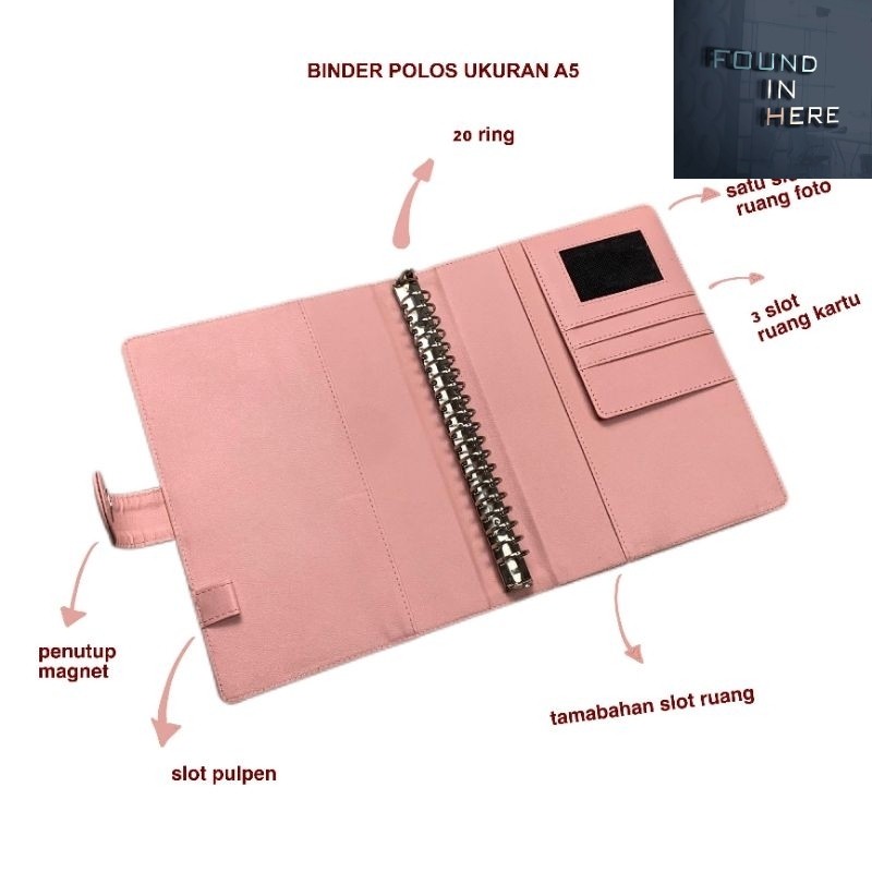 

HOT SALEE!! / Mini walet Binder Polos Eksklusif A5 20 Ring Agenda A5 Polos 20 Ring Levi Binder kuliah A5 Berkualitas Termurah