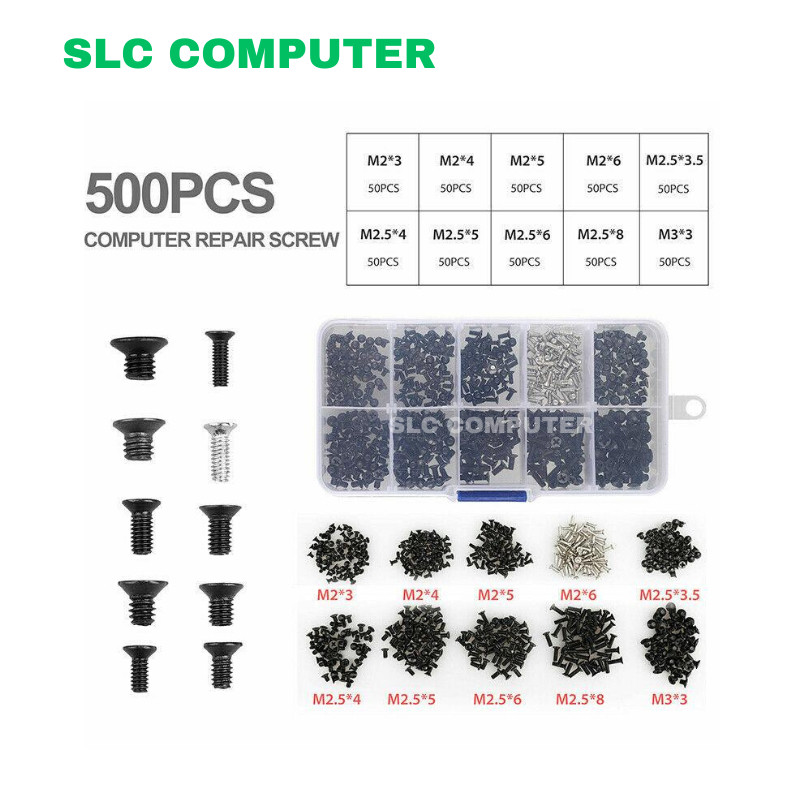 Baut Laptop Computer Notebook Repair Screws Kit 500pcs M2 M2.5 M3 part laptop