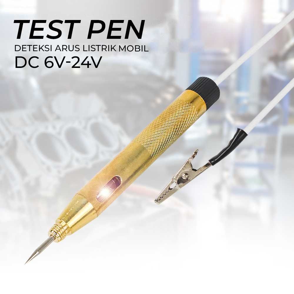 

RHCARTOOL Test Pen Deteksi Arus Listrik Car Voltage Tester DC 6-24V - ET610