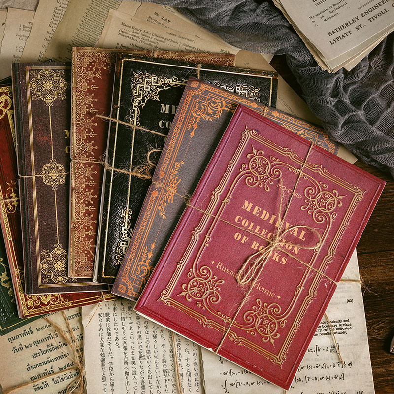 

10 pcs Vintage style Decorative paper Old book page Scrapbooking material paper Planner handmade Diary Album DIY Craft Supplies