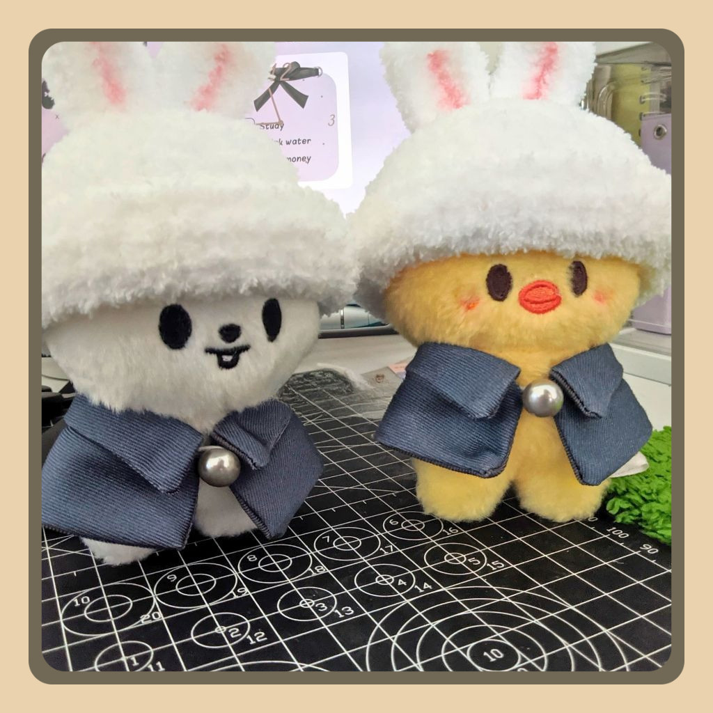 Bunny Hat for Skzoo plush  10cm l Skzoo clothes doll l crochet kpop clothes doll