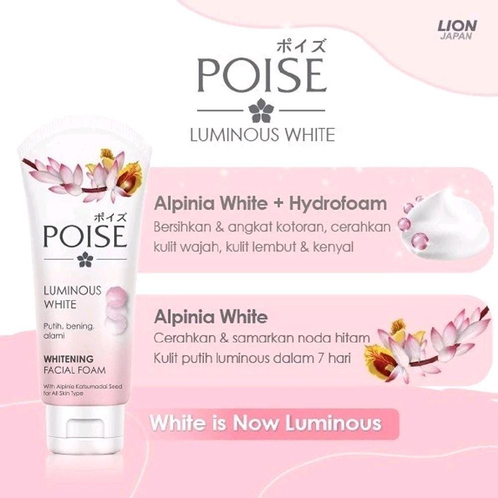 Poise Luminous White Facial Foam