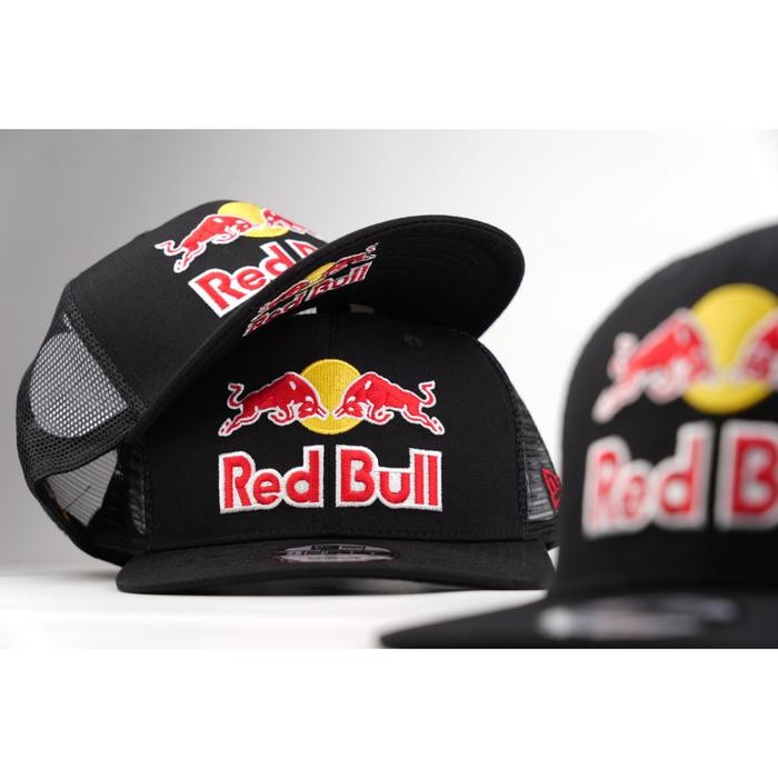 topi snapback redbull original import/ redbull cap original import/hat - Hitam trucker