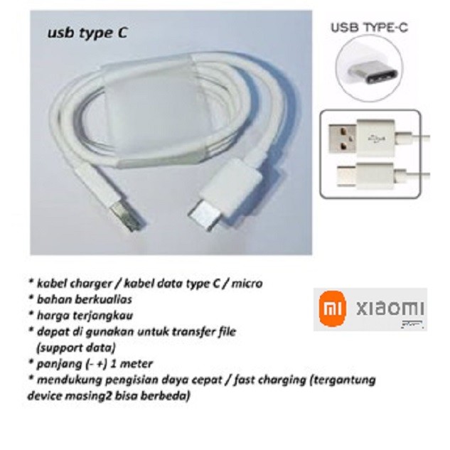 Usb type C kabel charger Xiaomi POCO M3 - Xiaomi POCO M3 PRO - Xiaomi POCO M3 PRO 5G
