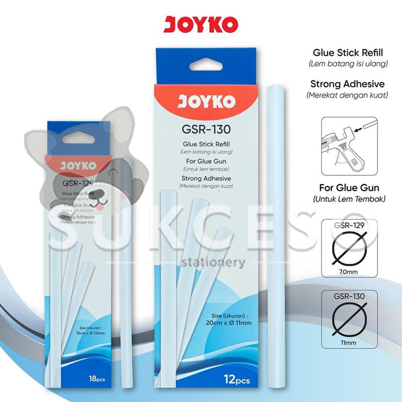 

JOYKO Glue Stick Refill GSR-129/130 - Isi Lem Bakar Tembak PER BOX Murah