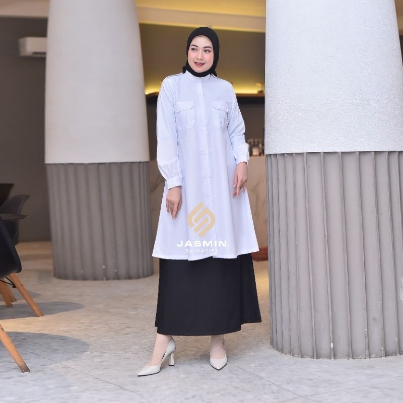 BEAGE_SHOP R.022  STELAN KERJA HITAM PUTIH. STELAN WANITA. STELAN TOYOBO TERBARU.STELAN .JASMINBYHAZ