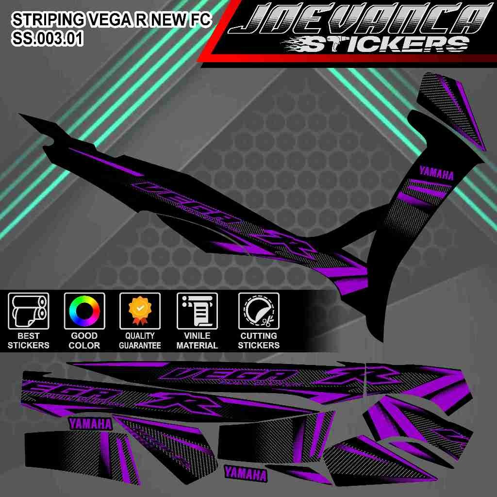 Striping Stiker Lis Motor Yamaha vegar r new full clutch SS.003 Bahan Premium