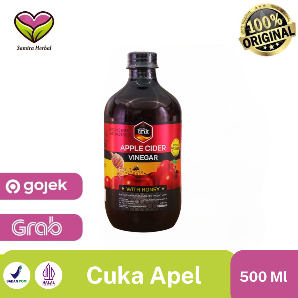 

LINK Cuka Apel 500ml Organik Premium mengatasi asam lambung kolesterol Asam Urat menurunkan berat badan