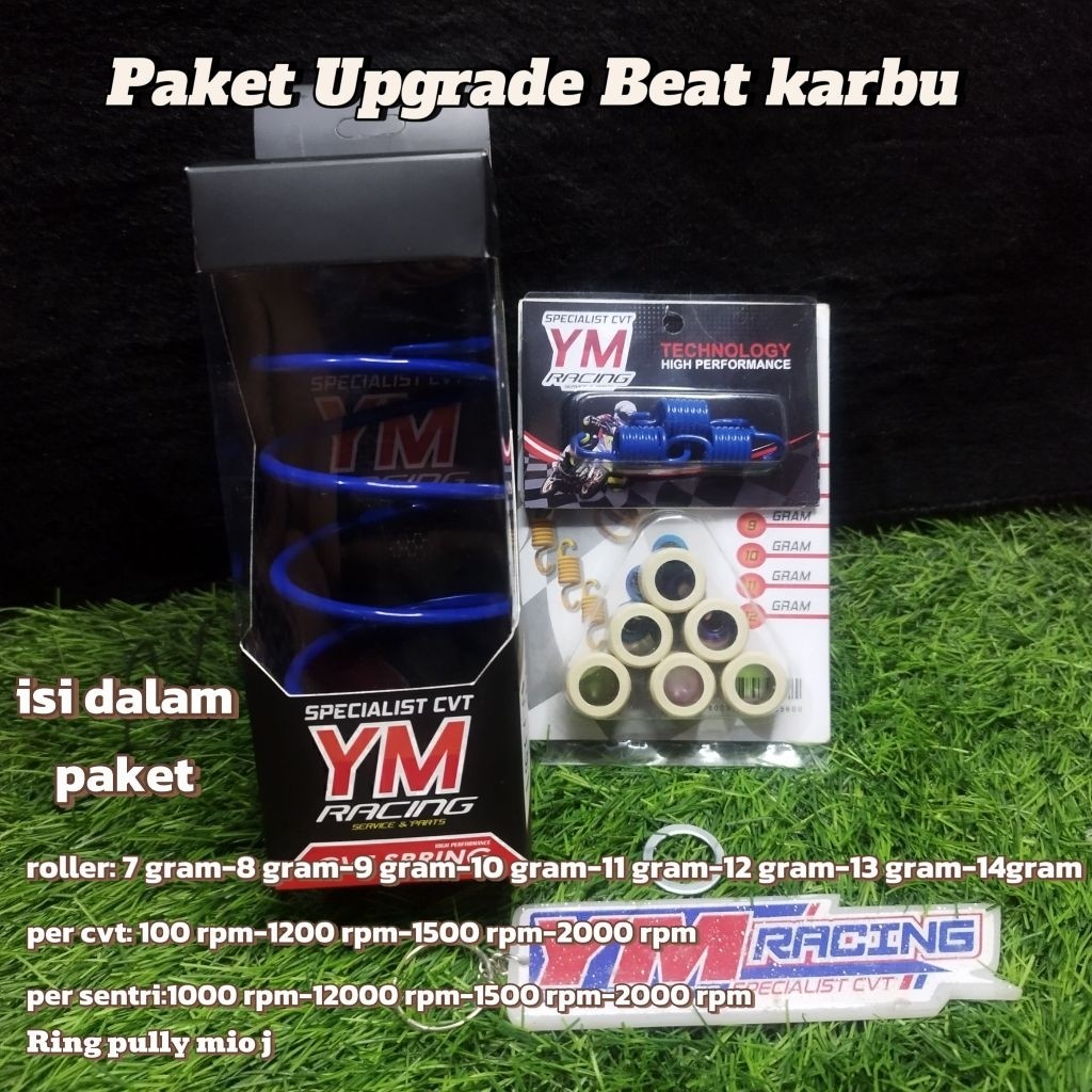 Paket Upgrade CVT BeAT Karbu YM Racing  Per CVT dan Sentri  Roller 7–11grKirian BeAT Karbu Lengkap Y